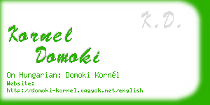 kornel domoki business card