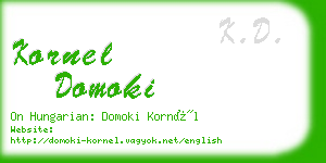 kornel domoki business card